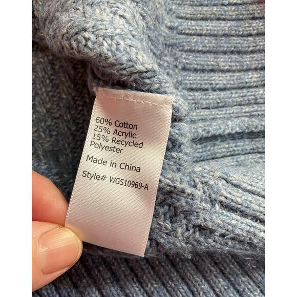 New Market & Spruce Textured Pullover Sweater Size XL Blue - Picture 7 of 7